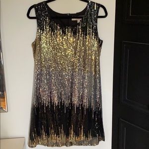Lightweight glittery sheath dress